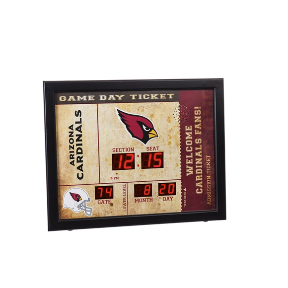 Bluetooth Scoreboard Wall Clock Arizona Cardinals - MamySports