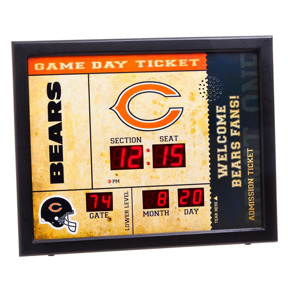 Bluetooth Scoreboard Wall Clock Chicago Bears - MamySports