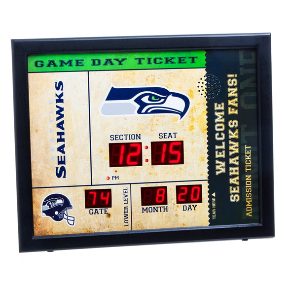 Bluetooth Scoreboard Wall Clock Seattle Seahawks - MamySports