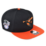 Baltimore Orioles 47 Brand Sure Shot Snapback Oange Black - MamySports