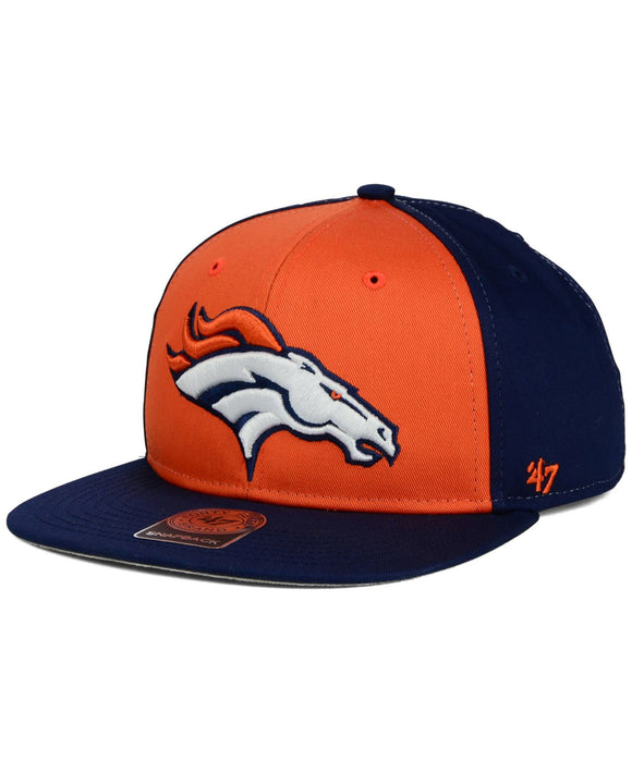 Denver Broncos 47 Brand Super Move 47 Captain Strapback Orange Navy - MamySports