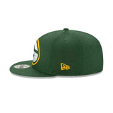 Green Bay Packers New Era Brand NFL 9Fifty Big XL Logo Threads Adjustable Snapback Hat Green - MamySports