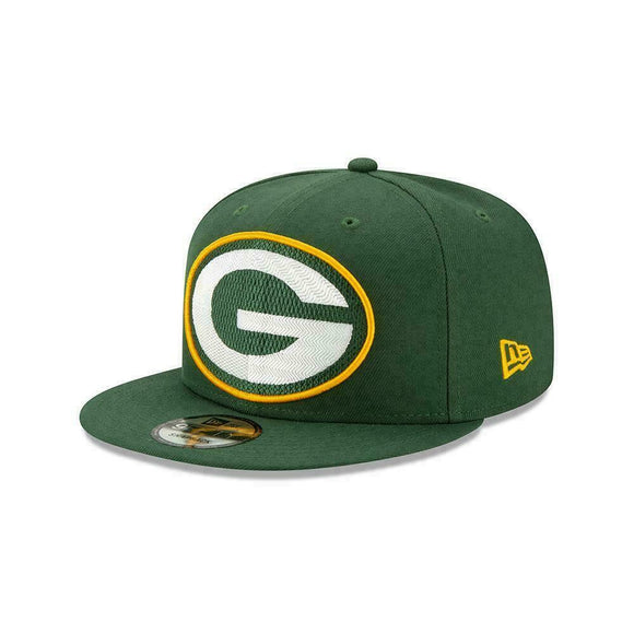 Green Bay Packers New Era Brand NFL 9Fifty Big XL Logo Threads Adjustable Snapback Hat Green - MamySports