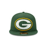 Green Bay Packers New Era Brand NFL 9Fifty Big XL Logo Threads Adjustable Snapback Hat Green - MamySports