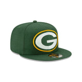 Green Bay Packers New Era Brand NFL 9Fifty Big XL Logo Threads Adjustable Snapback Hat Green - MamySports