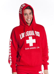 Lifeguard Iconic Hoodie (San Diego, CA) Red / White - MamySports