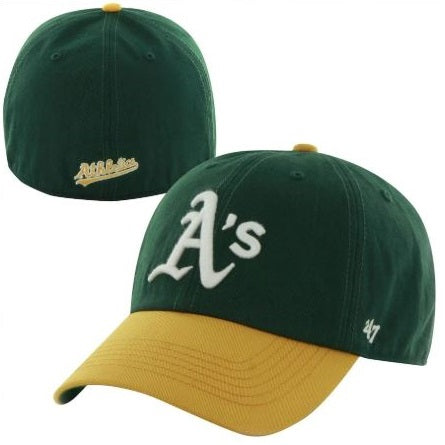 Oakland Athletics MLB '47 Brand Franchise Fitted 2 Tone Green/Yellow Hat - MamySports