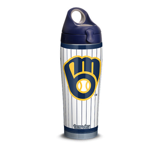 MLB® Milwaukee Brewers™ Pinstripes Tervis Stainless Tumbler / Water Bottle - MamySports