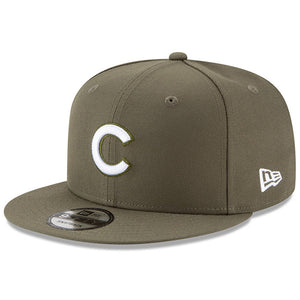 Chicago Cubs New Era MLB Olive Basic 9FIFTY Adjustable Snapback Hat - MamySports