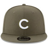 Chicago Cubs New Era MLB Olive Basic 9FIFTY Adjustable Snapback Hat - MamySports