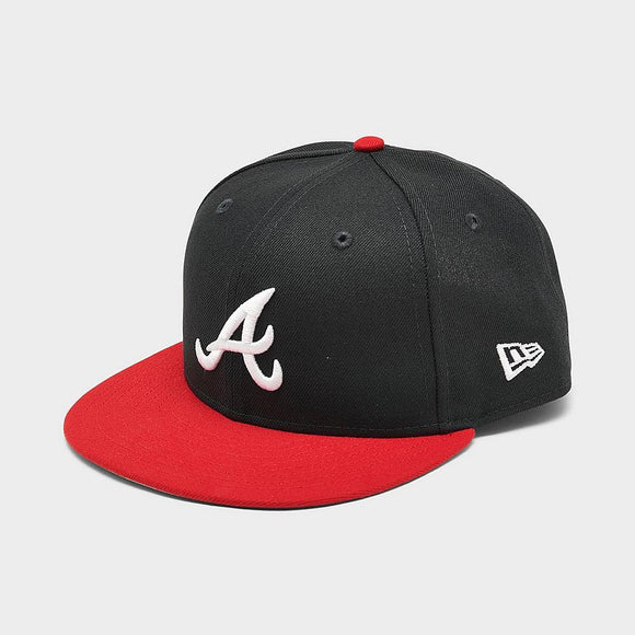 Atlanta Braves New Era Brand MLB 9FIFTY Snapback Hat 2Tone Black / Red - MamySports