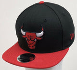 Chicago Bulls New Era Brand NBA 9FIFTY 2-Tone Snapback Hat Black Red - MamySports