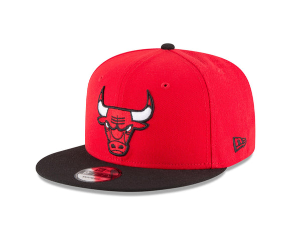 Chicago Bulls New Era Brand NBA 9FIFTY 2-Tone Snapback Hat Red Black - MamySports