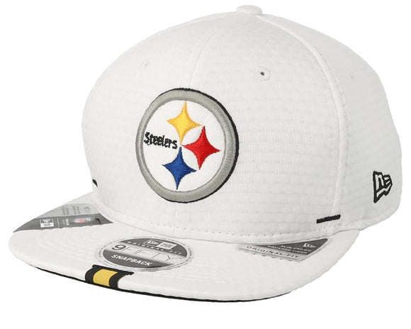 Pittsburgh Steelers New Era Brand NFL 9Fifty On Field 19 Training Snapback White - MamySports