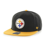 Pittsburgh Steelers 47 Brand Super Shot Strapback Gold Black - MamySports