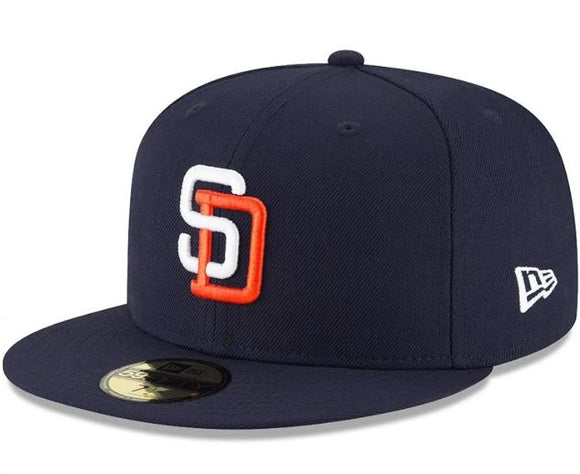 San Diego Padres New Era Brand Cooperstown Collection Wool 59FIFTY Fitted Navy - MamySports