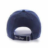 San Diego Chargers New Era Brand 59FIFTY Sparkle Two Tone Clean Up Light Navy 47 Brand Womens Hat - MamySports