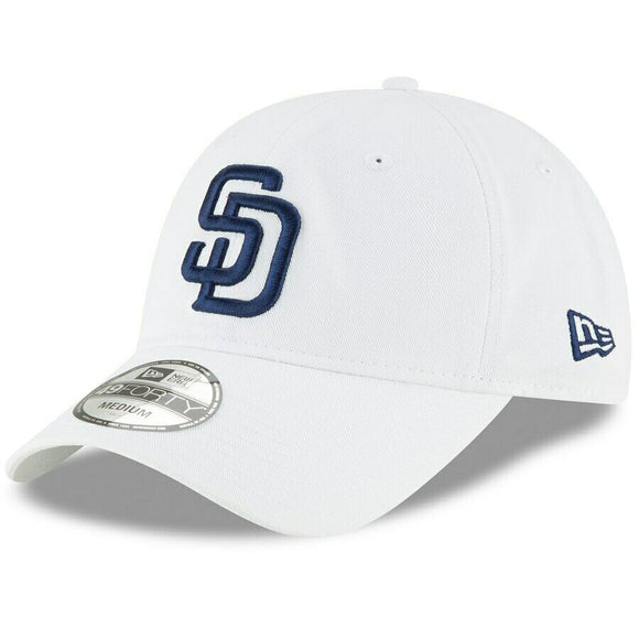 San Diego Padres MLB New Era Brand Core Fit 49FORTY White Hat - MamySports