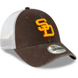 San Diego Padres New Era Cooperstown Collection 1980 Trucker 9FORTY Adjustable Hat - Brown - MamySports
