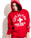 Lifeguard Iconic Hoodie (San Diego, CA) Red / White - MamySports