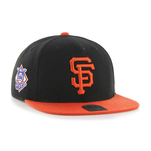 San Francisco Giants 47 Captain Adjustable Hat Sure Shot Two Tone - Black and Orange - MamySports