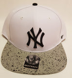 New York Yankees 47 Brand Speckle 47 Captain Snapback 2 Tone White Gray - MamySports