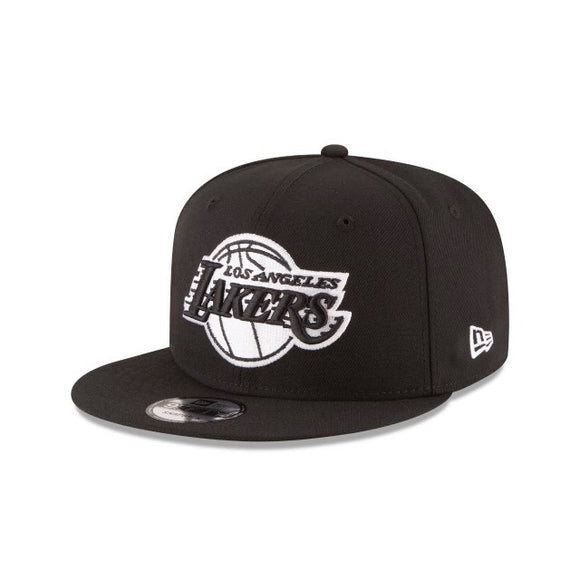 Los Angeles Lakers New Era Brand NBA 9FIFTY Snapback Hat Basic Black - MamySports