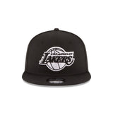 Los Angeles Lakers New Era Brand NBA 9FIFTY Snapback Hat Basic Black - MamySports