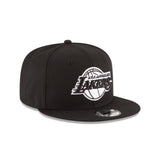 Los Angeles Lakers New Era Brand NBA 9FIFTY Snapback Hat Basic Black - MamySports