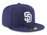 Men's San Diego Padres New Era Brand Authentic Collection On-Field 59FIFTY Fitted Hat - Navy - MamySports